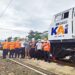 KAI Angkut Rel Kereta Cepat Sepanjang 50 Meter dari Cilacap ke Rancaekek
