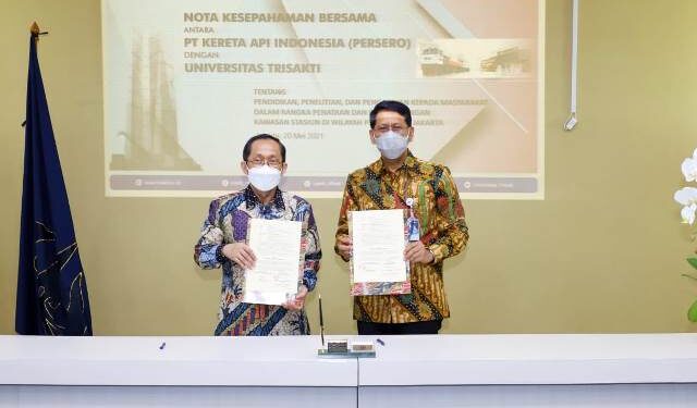 KAI Teken MoU dengan Universitas Trisakti dalam Rangka Penataan dan Pengembangan Stasiun di Wilayah DKI Jakarta