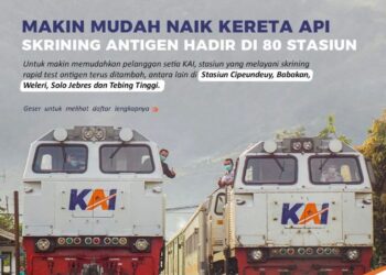 KAI Sediakan 80 Stasiun yang Layani Rapid Test Antigen