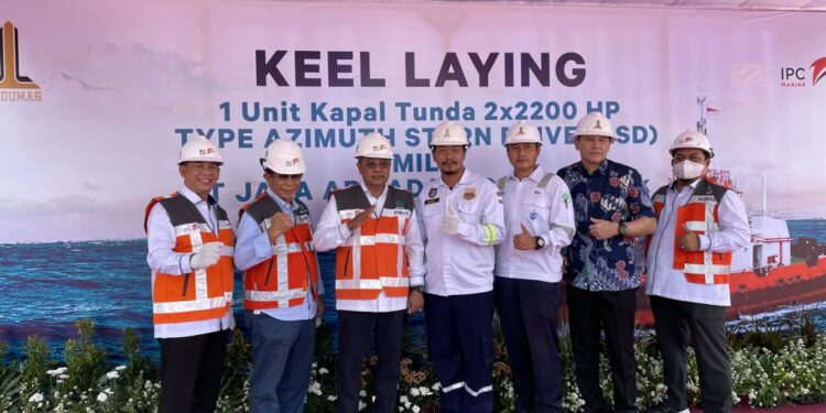 Jasa Armada Indonesia Gelar Peletakan Lunas (Keel Laying) Kapal Tunda Baru