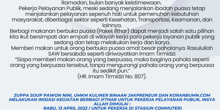 Ifthar- Buka Puasa Ramadan untuk Pekerja Layanan Publik