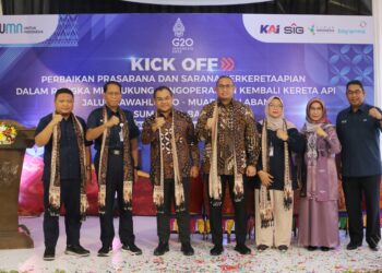 Sinergi 4 BUMN, Perbaikan Prasarana dan Sarana KA Sawahlunto – Muaro Kalaban Dimulai