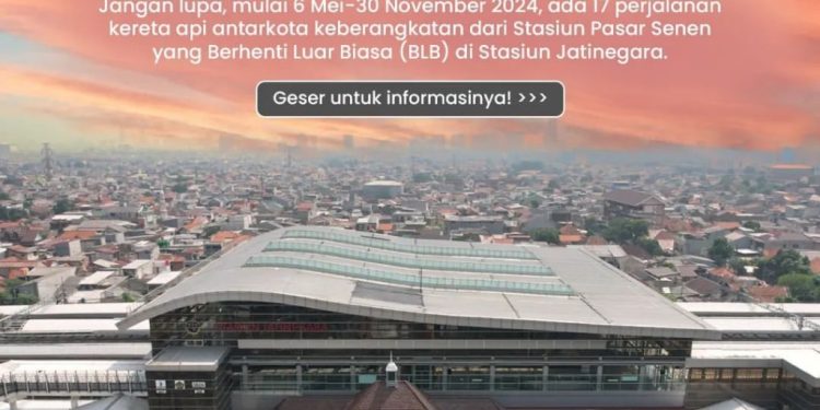 Pembangunan Eskalator di Stasiun Pasar Senen, Penumpang 17 KA Ini Diberikan Opsi Berangkat dari Stasiun Jatinegara