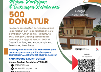 Bergabung Kolaborasi 500 Donatur yang Mulia