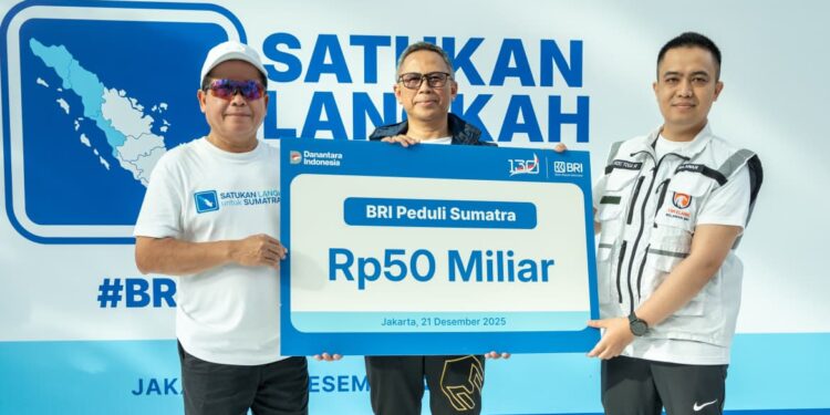 BRI Gelar Kegiatan “Satukan Langkah untuk Sumatra”, Berikan Komitmen Bantuan Rp50 Miliar Percepat Pemulihan Bencana